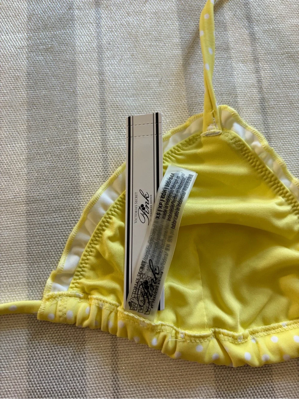 PINK x Frankie’s Bikinis Yellow Bikini Top